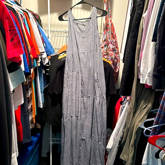 Adorable Pinstripes J. Crew dress w/pockets! - Picture 1 of 4